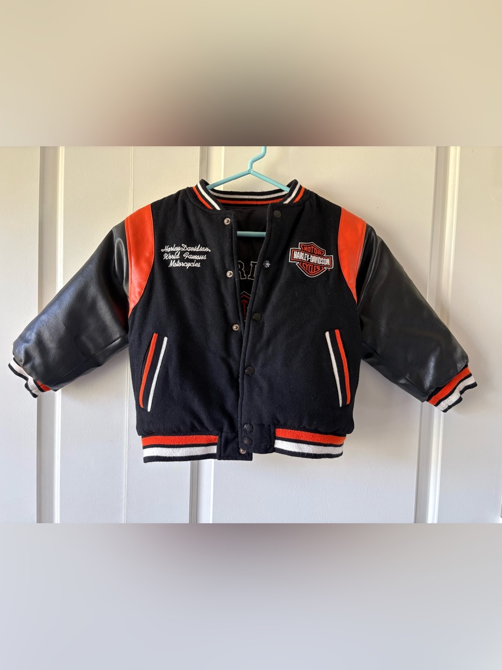 Boys Harley Davidson Double Sided Jacket Size 6